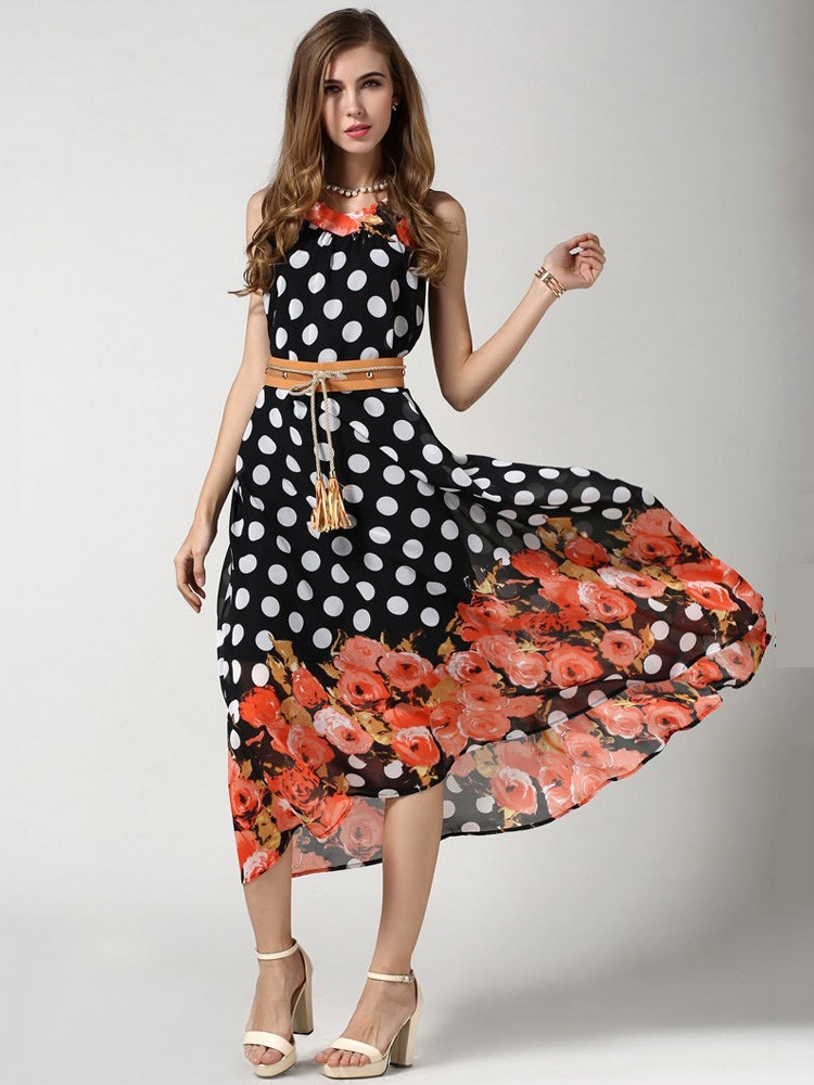 bohemian-sleeveless-polka-dot-printed-summer-chiffon-maxi-dress-with-belt1
